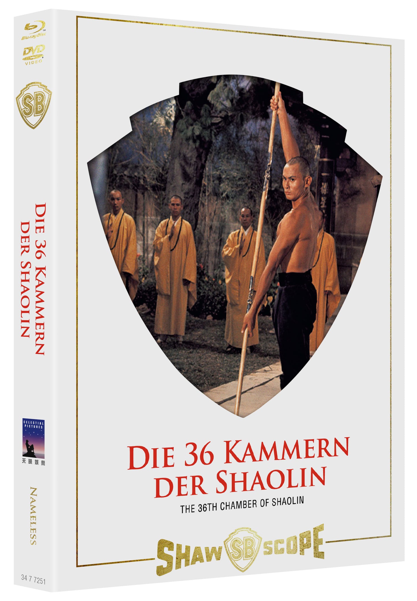 DIE 36 KAMMERN DER SHAOLIN - MEDIABOOK - COVER B BD/DVD - UNCUT - INKL. KINOSYNCHRO