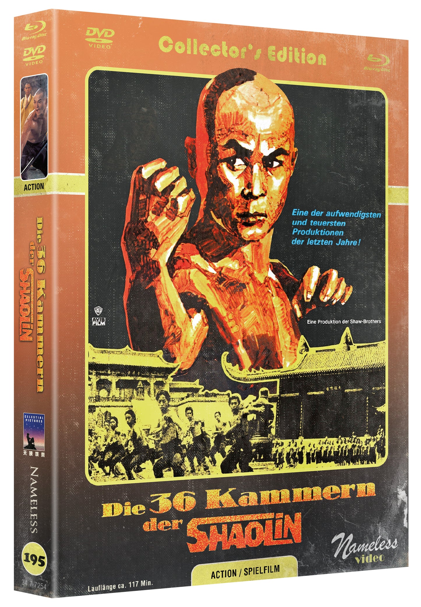 DIE 36 KAMMERN DER SHAOLIN - MEDIABOOK - COVER C - BD/DVD - UNCUT - INKL. KINOSYNCHRO