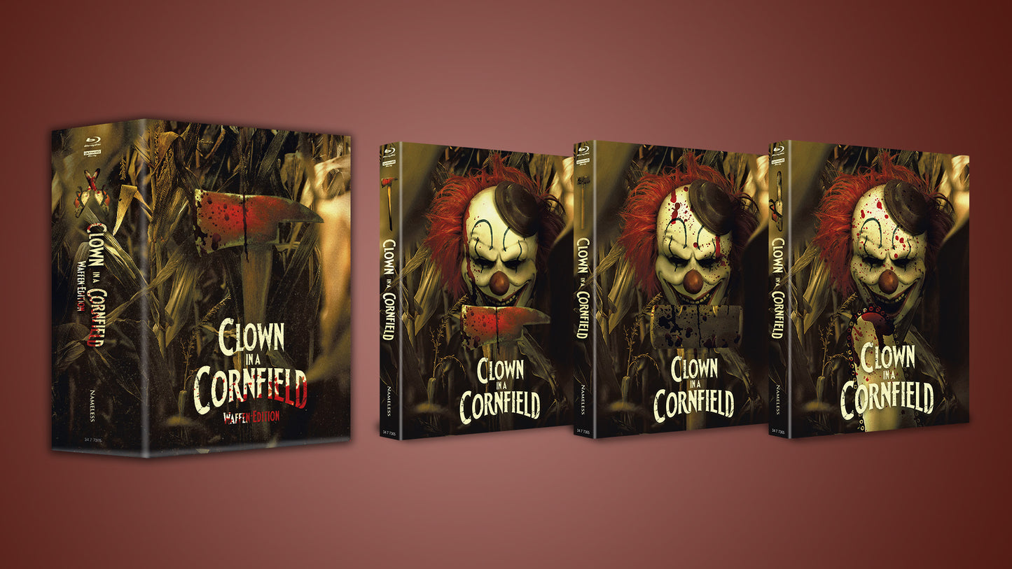CLOWN IN A CORNFIELD - WAFFEN SCHUBEREDITION 3 MEDIABOOK - COVER D - F ( SHOP EXKLUSIV )