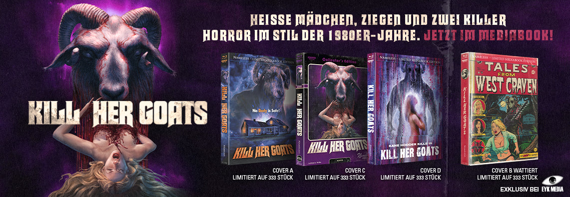 KILL HER GOATS - MEDIABOOK - FULLSET - COVER A-D - UHD/BD