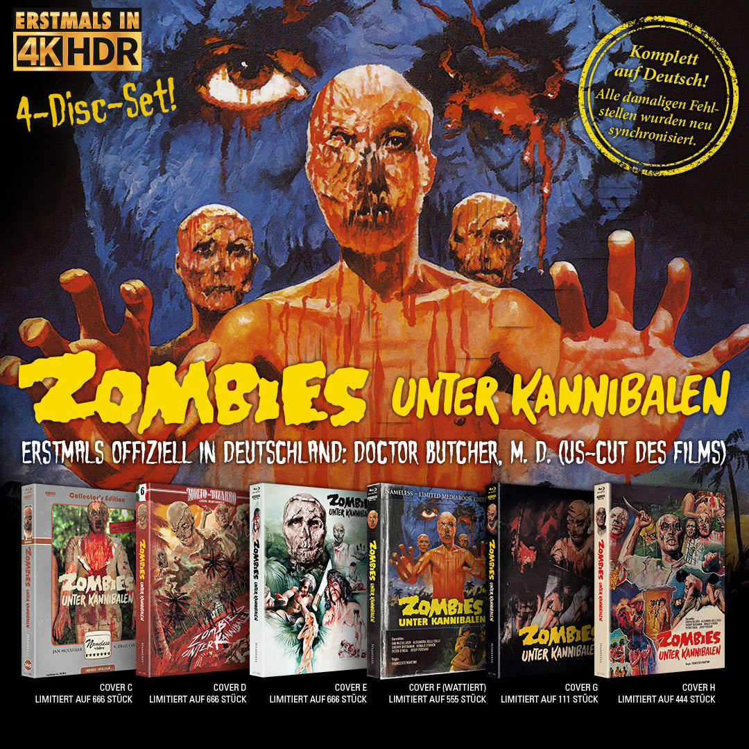 ZOMBIES UNTER KANNIBALEN - FULLSET - 6 MEDIABOOK - 4DISC EDITION
