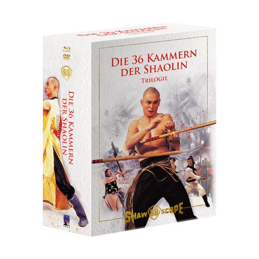 DIE 36 KAMMERN DER SHAOLIN - TRILOGIE - SCHUBER EDITION - JEWEILS COVER A -  BD/DVD - UNCUT