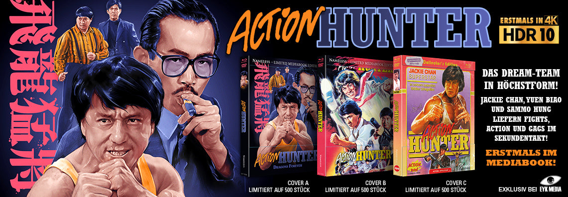 ACTION HUNTER - FULLSET 3 MEDIABOOKS - COVER A-C  BD/4K-UHD