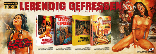 LEBENDIG GEFRESSEN - FULLSET 4 MEDIABOOKS - 4K-UHD/BD