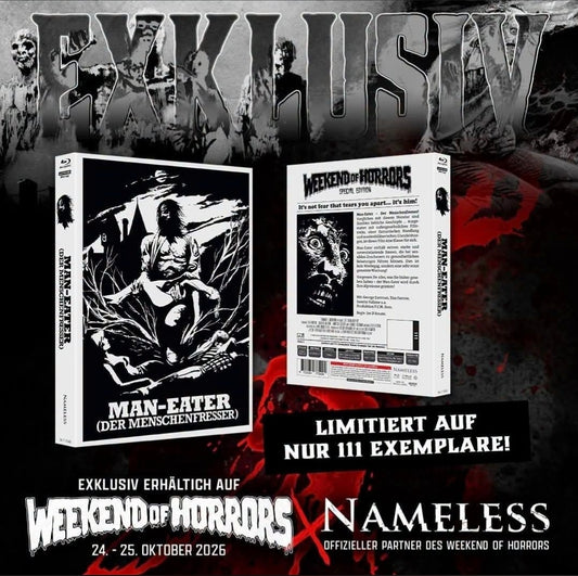 MAN EATER - MEDIABOOK  -  WEEKEND OF HORROR WHITE EDITION - 4K-UHD/2xBD