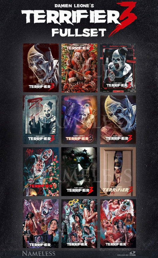 TERRIFIER - FULLSET 10 EINZEL MEDIABOOKS - COVER A - J & ARTWORK TEIL 1 UND 2