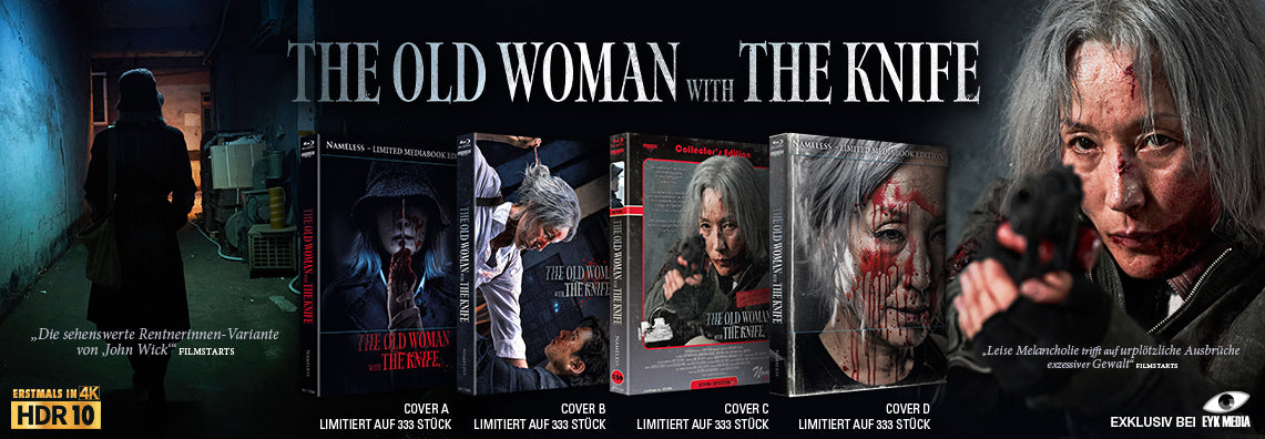 THE OLD WOMAN WHIT THE KNIFE - MEDIABOOK - FULL SET- 4K-UHD/BD