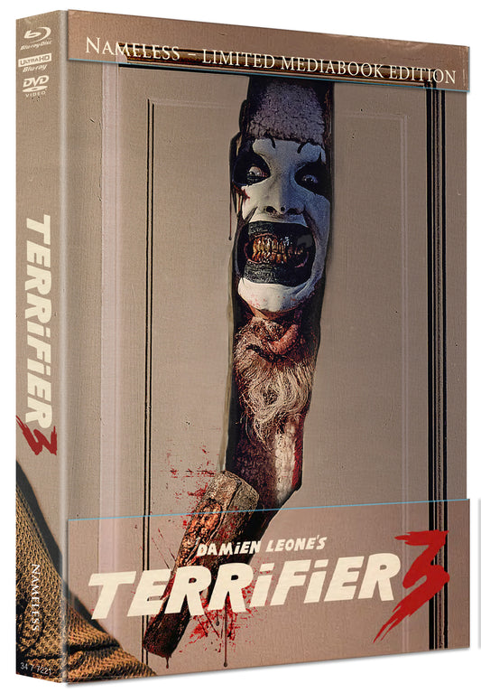 TERRIFIER 3 - MEDIABOOK - COVER I - TÜR  - 3 DISC EDITION UHD/BD/DVD INKL. KOTZTÜTE & POSTER 1A