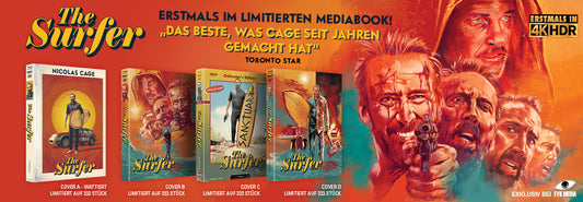 THE SURFER - FULL-SET - 4 MEDIABOOKs - COVER A,B,C UND D - UHD/BD/DVD
