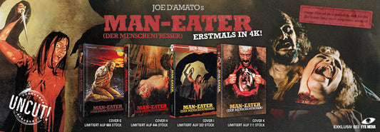MAN EATER - FULL-SET- 4 MEDIABOOKS - 4K-UHD/2x BD
